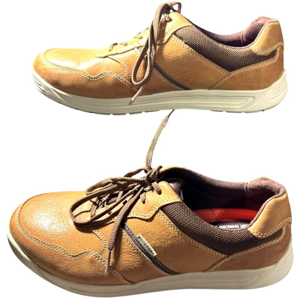 Rockport Men's 9.5M Randle Tan‎ Leather Casual Shoes NWB